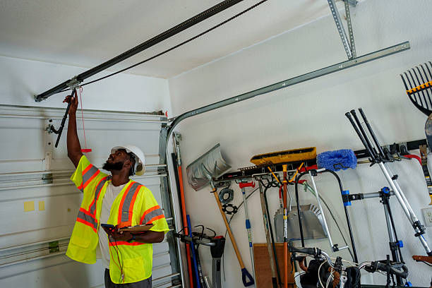 Professional Garage Door Panel Replacement technician working in Pottsboro, TX